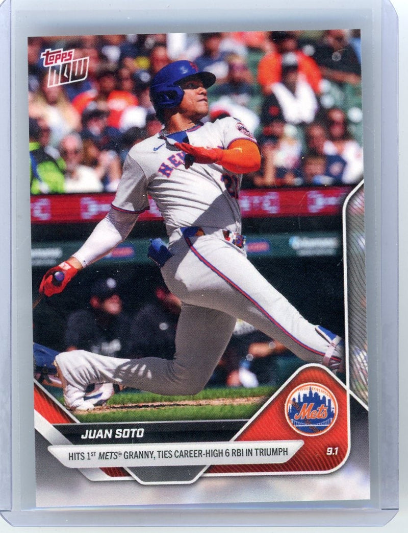 Juan Soto - 2025 MLB Topps NOW® - Card 642 1st Grand Slam w/ Mets 6 RBI