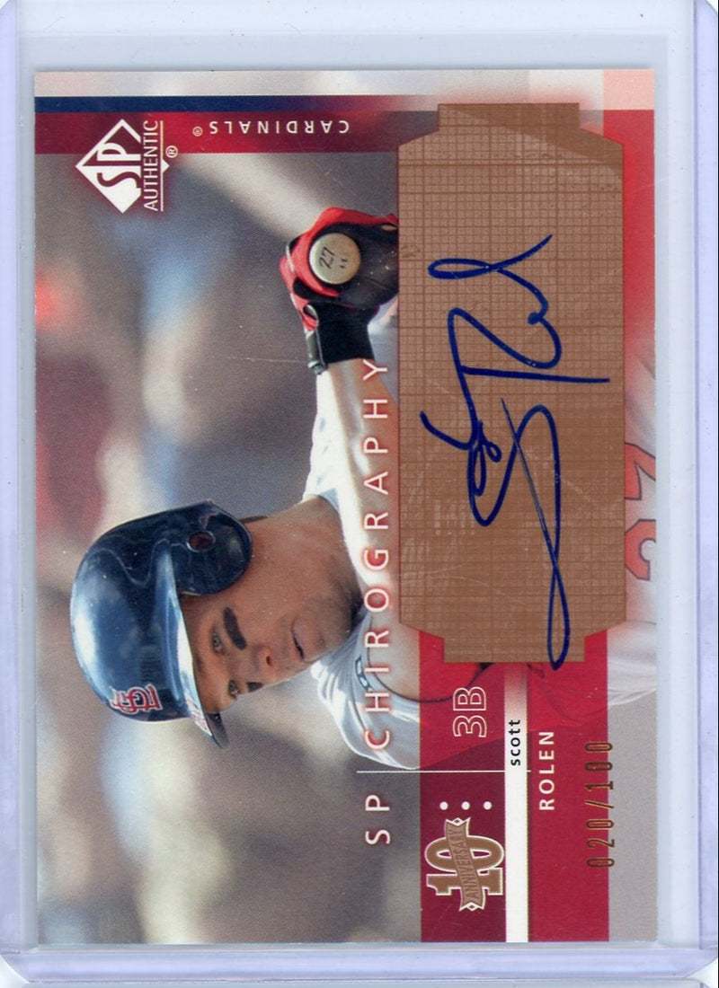 Scott Rolen 2003 Upper Deck SP Authentic Chirography autograph 