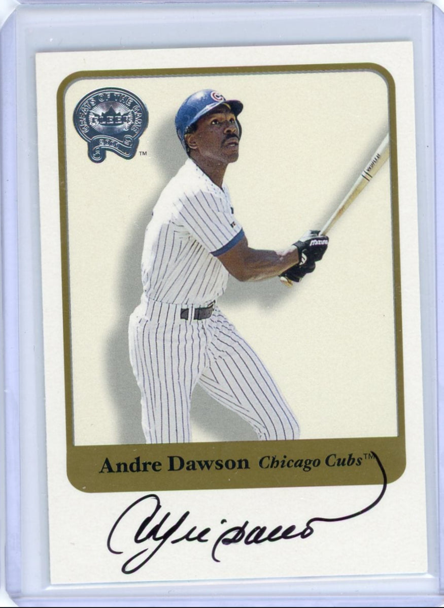 Andre Dawson 2001 Fleer Greats of the Game autograph