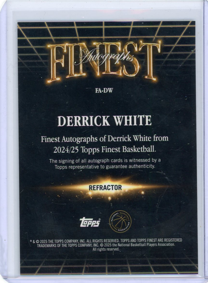 Derrick White 2024-25 Topps Finest Autographs
