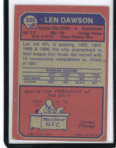 Len Dawson 1973 Topps #335