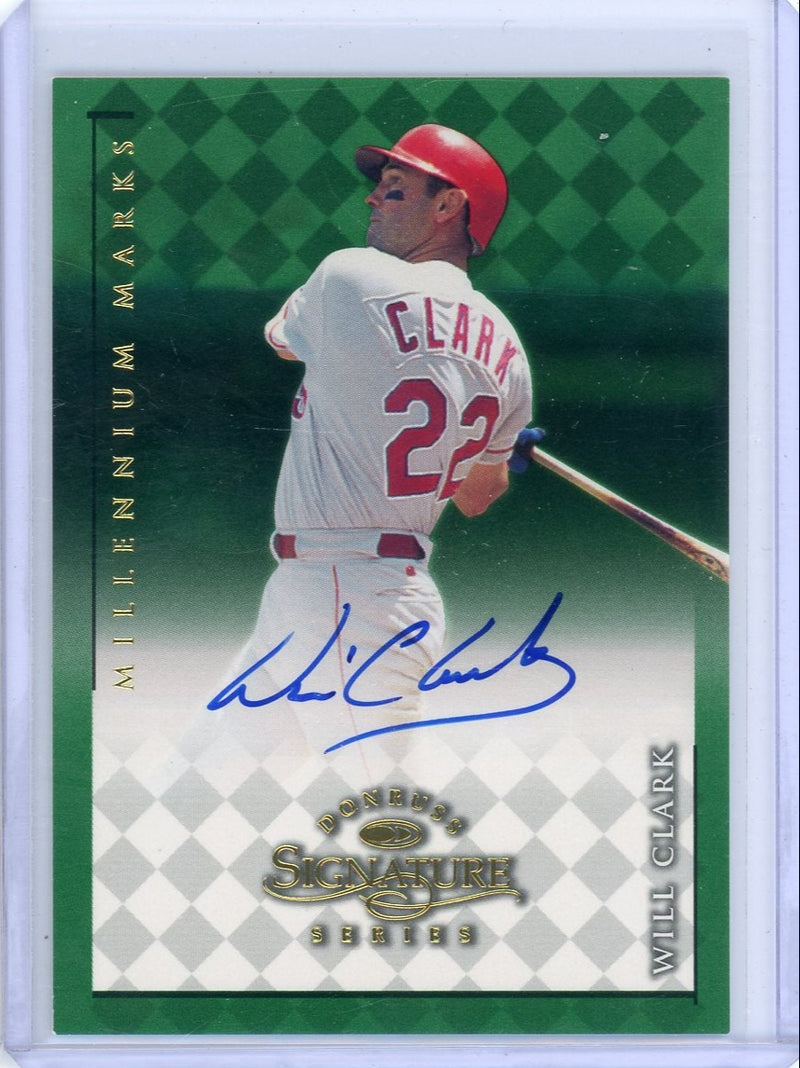 Will Clark 1998 Donruss Signature Series autograph green 