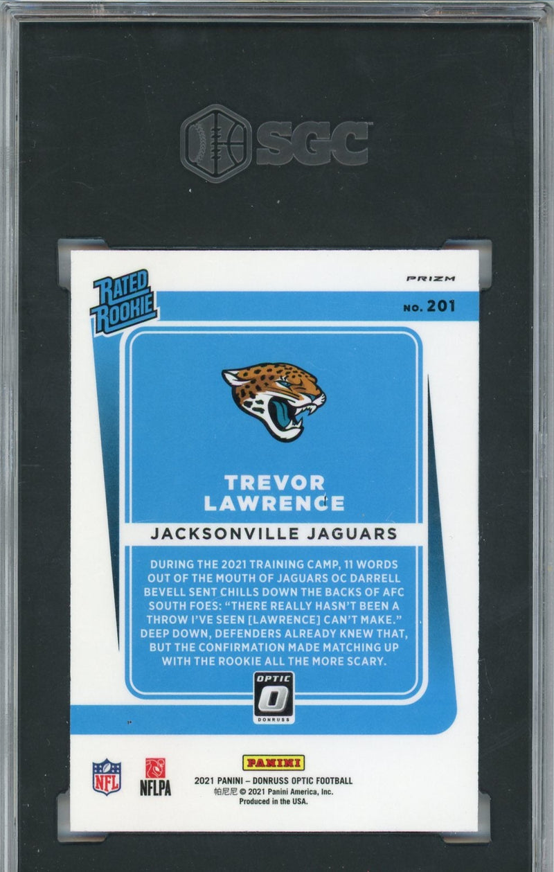 Trevor Lawrence 2021 Donruss Optic Pink Prizm SGC 9