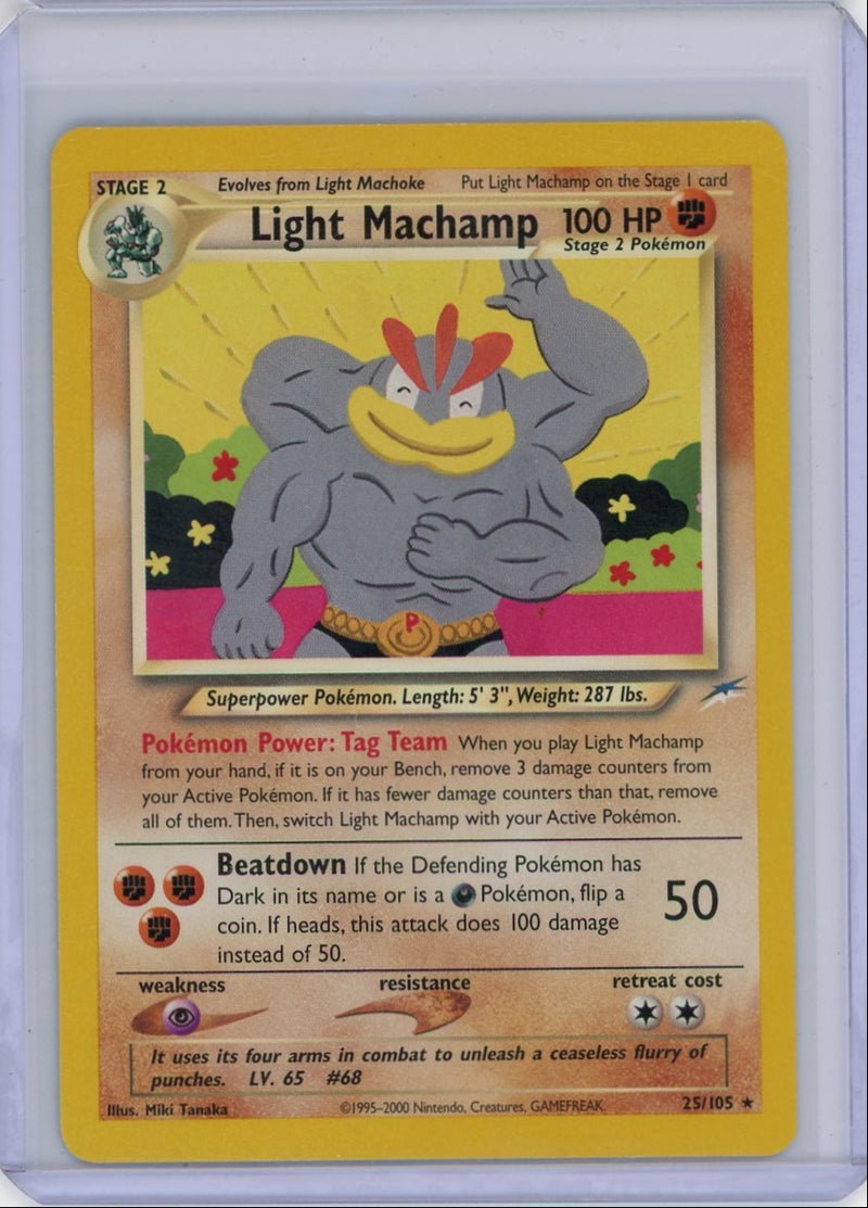 Light Machamp Pokémon Neo Destiny Non-Holo Rare 