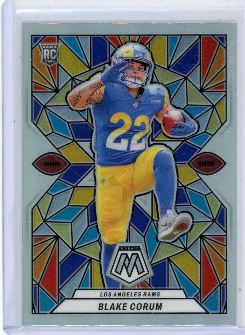 Blake Corum 2024 Panini Mosaic Stained Glass RC SSP