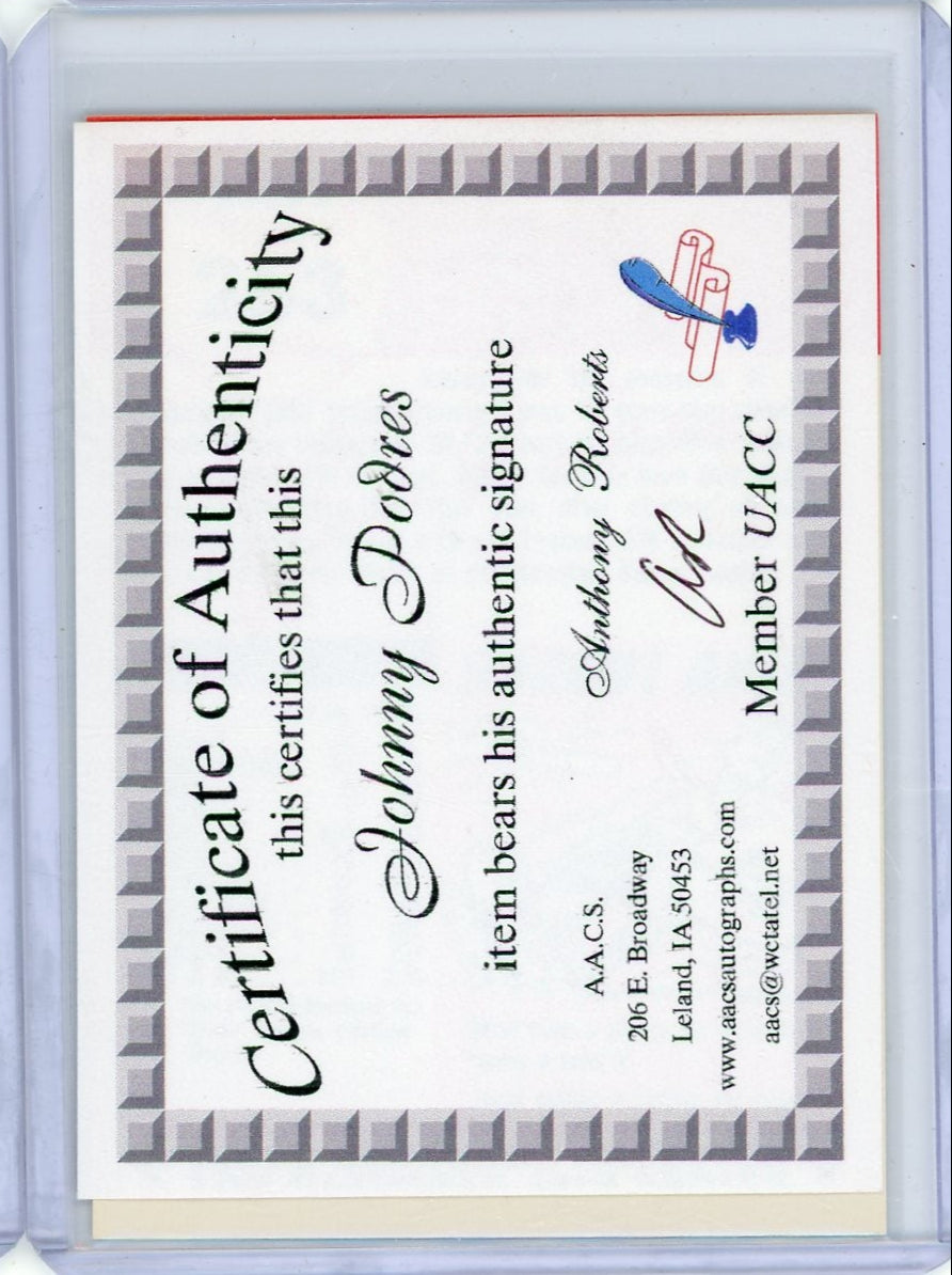 John Podres 1991 Topps Archives '53 autograph w/ COA