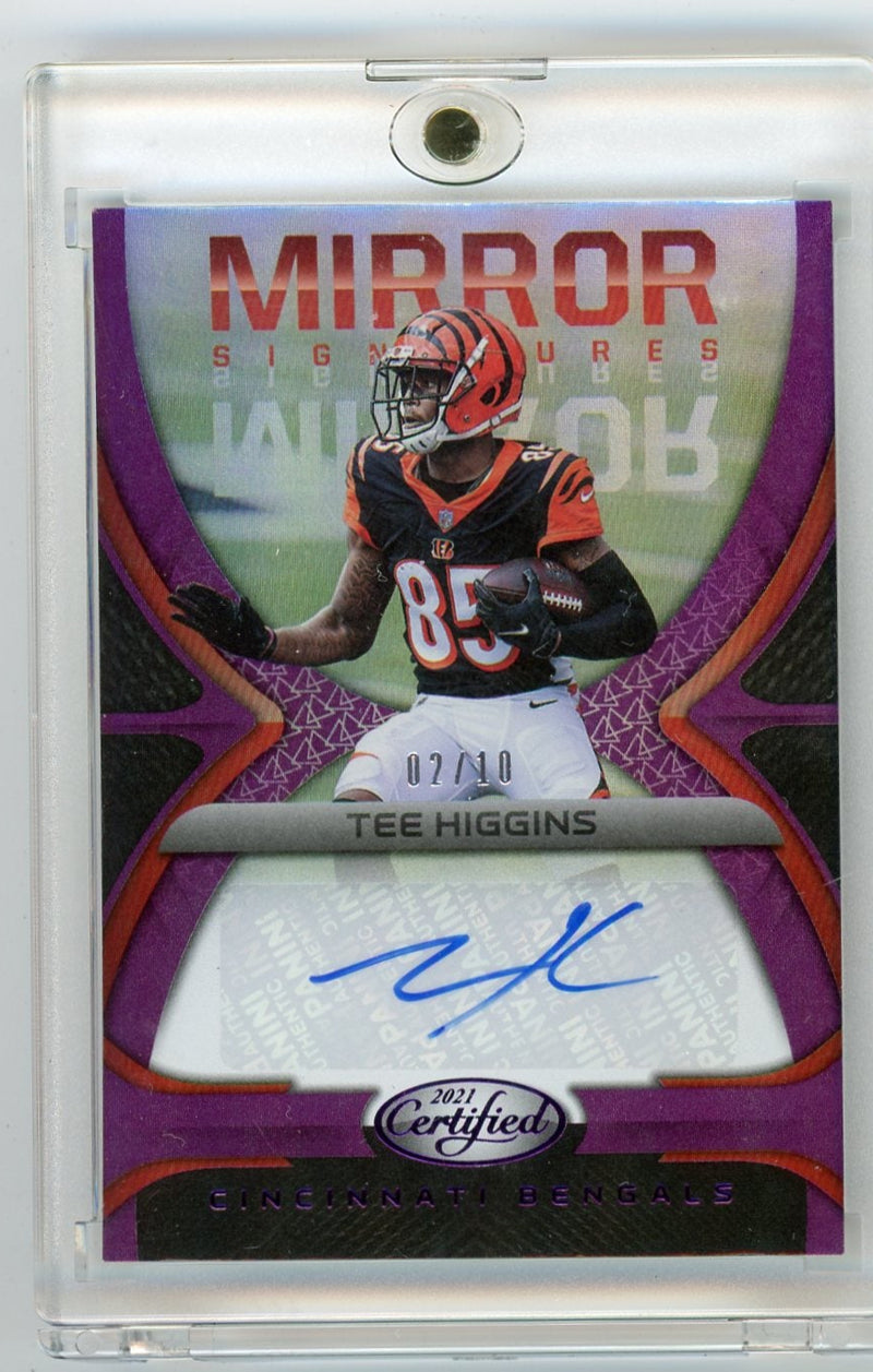 Tee Higgins 2021 Panini Certified Mirror Signatures purple 