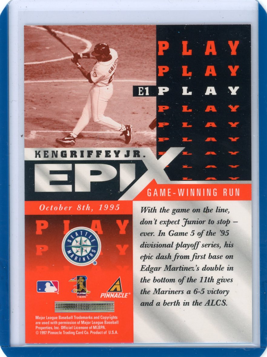 Ken Griffey Jr. 1997 Pinnacle All-Star EPIX Play orange holo