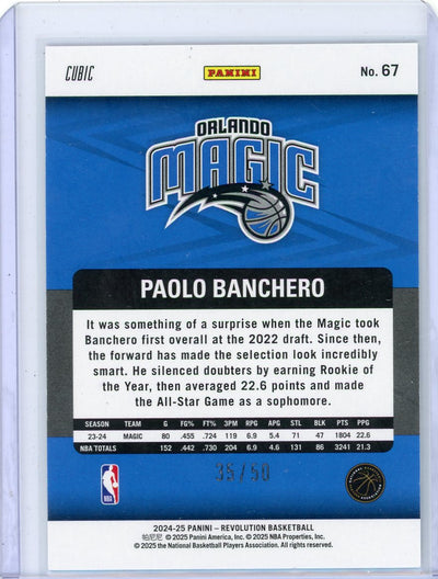 Paolo Banchero 2024 Panini Revolution Cubic #'d 35/50