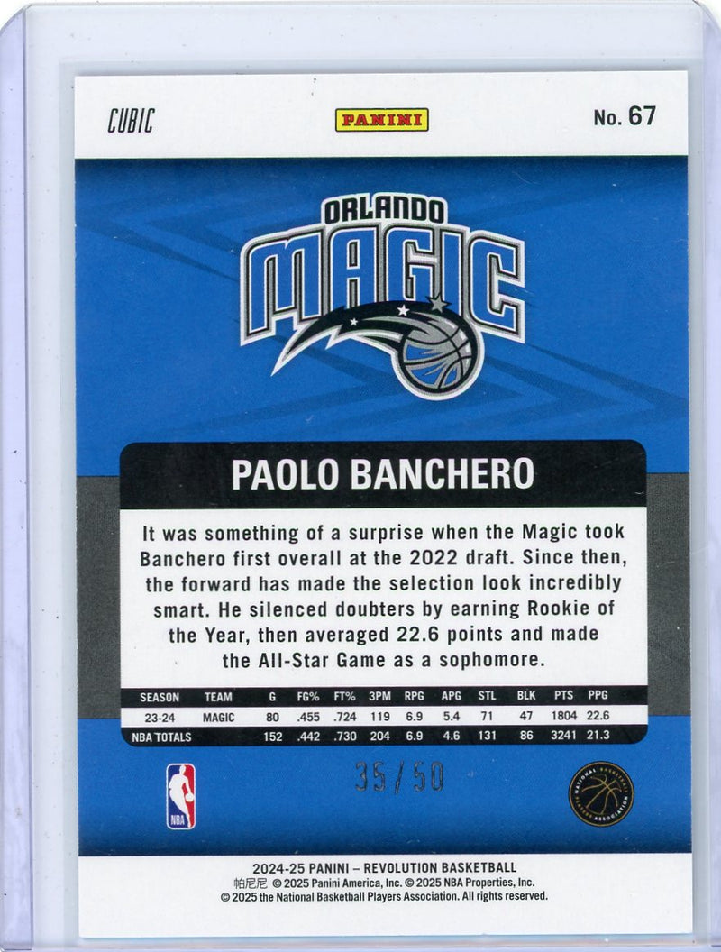 Paolo Banchero 2024 Panini Revolution Cubic 