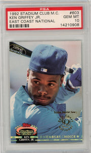 Ken Griffey Jr. 1992 Stadium Club M.C. East Coast National PSA 10