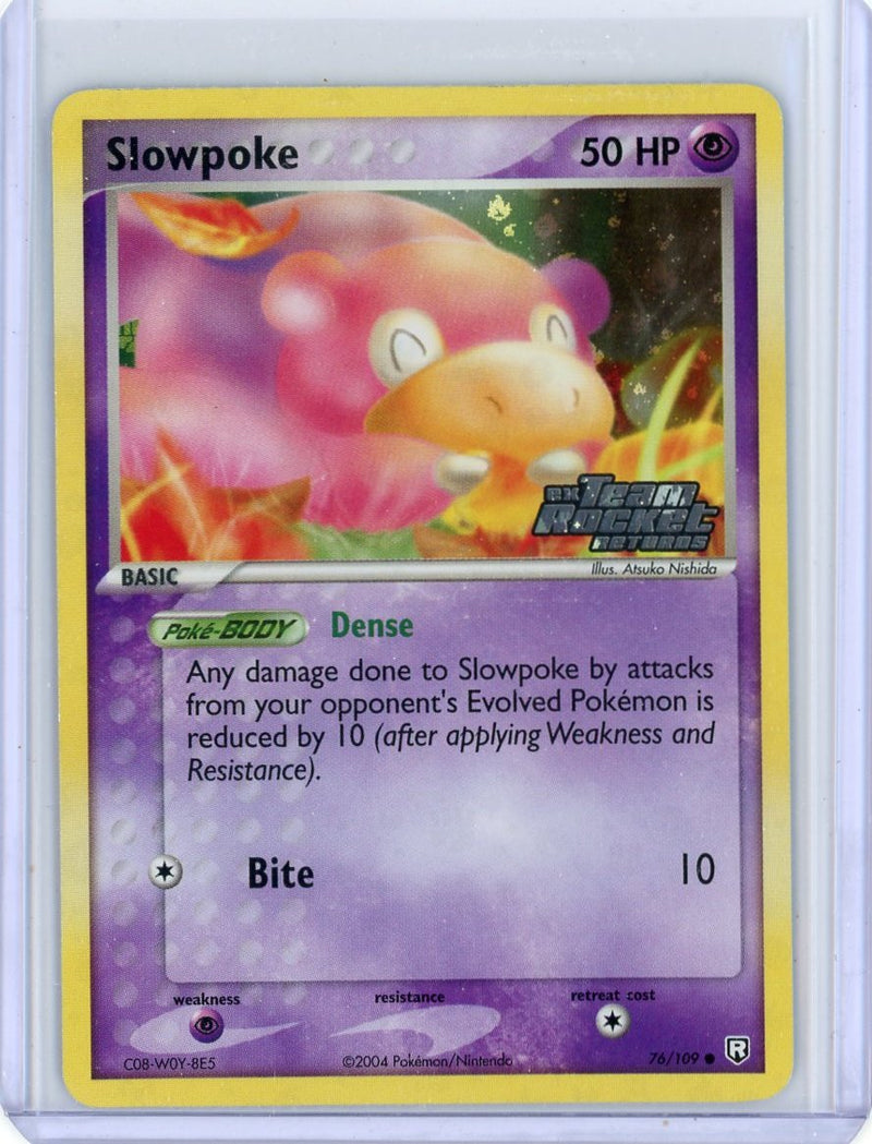 Slowpoke 2004 Pokemon EX Team Rocket Returns holo 76/109