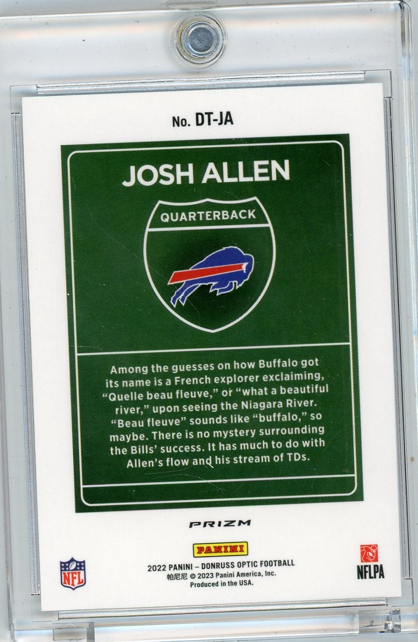 Josh Allen 2022 Panini Donruss Optic Downtown SSP