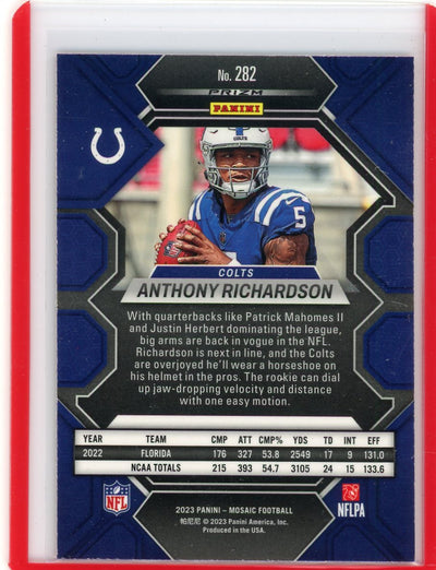 Anthony Richardson 2023 Panini Mosaic Red Sparkle Rookie