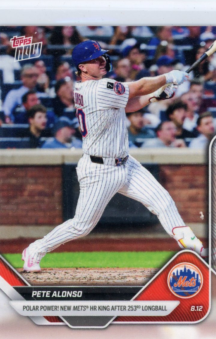 Pete Alonso 2025 Topps Now #553 "HR King After 253rd Longball"