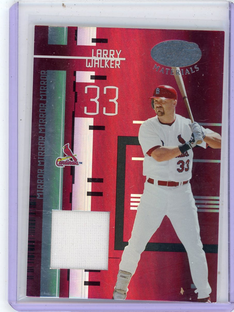 Larry Walker 2005 Leaf Certified Materials Jersey Relic Mirror Red 
