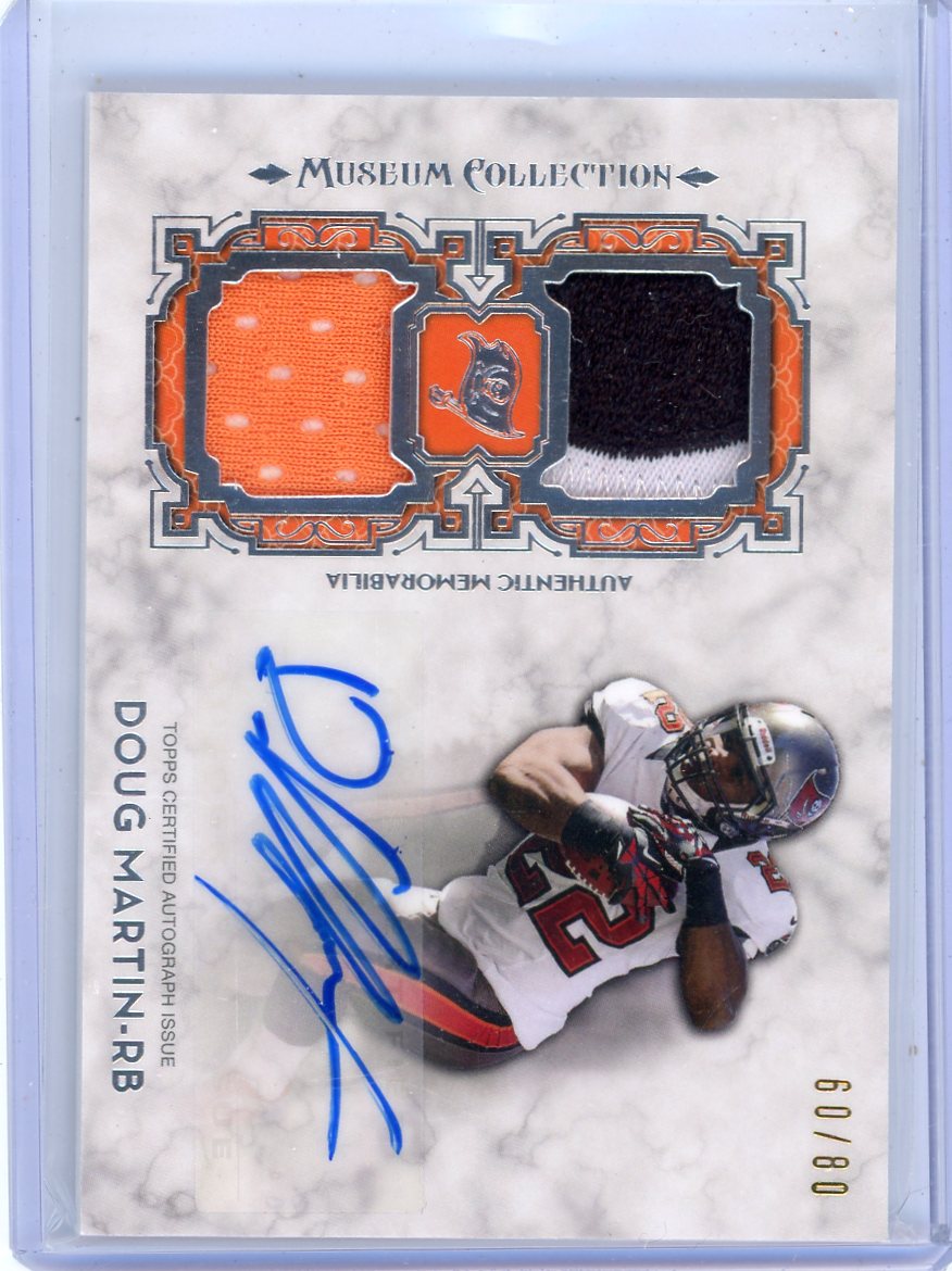 Doug Martin 2013 Topps Museum Collection Dual Patch Autograph #'d 60/80