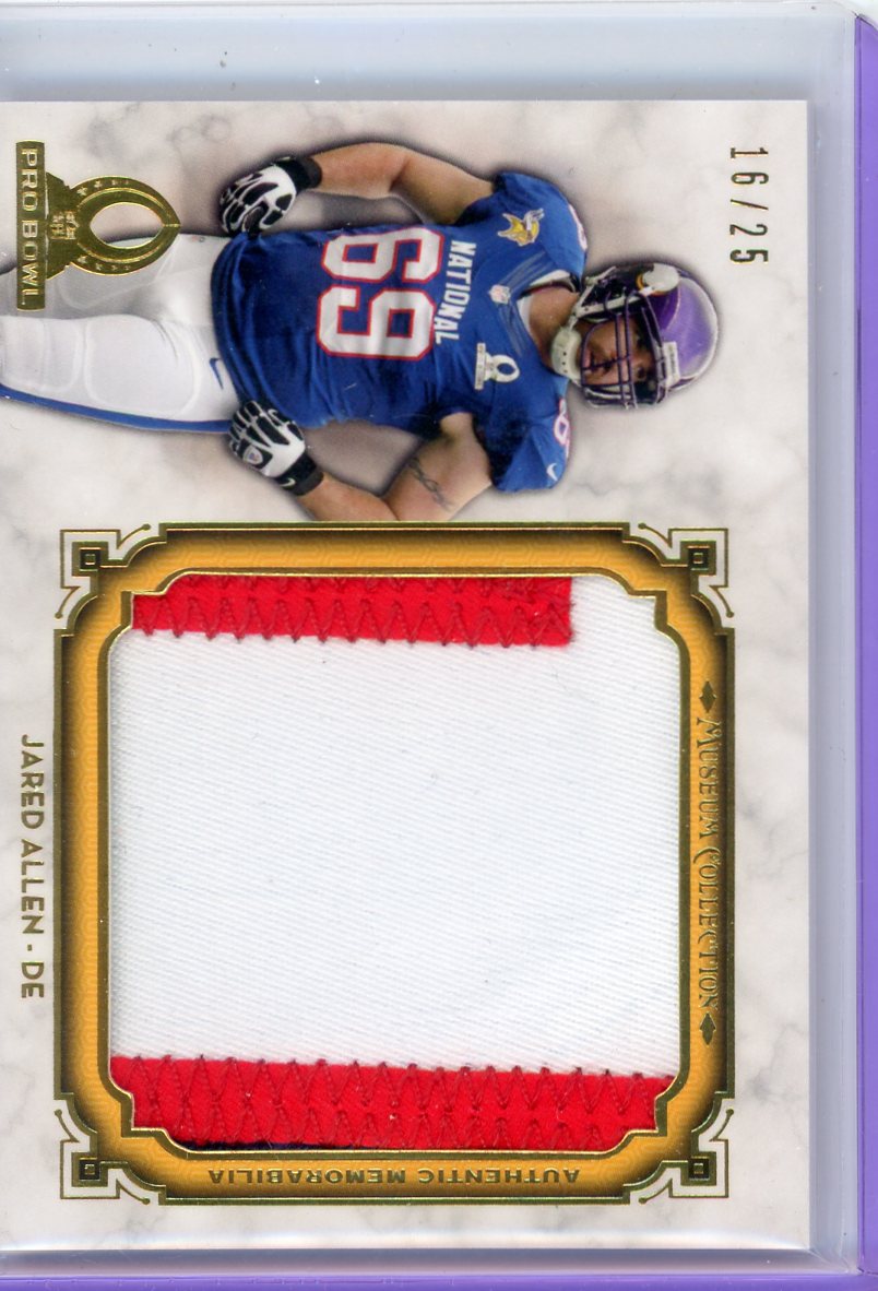 Jared Allen 2013 Topps Museum Collection Pro Bowl Patch #'d 16/25