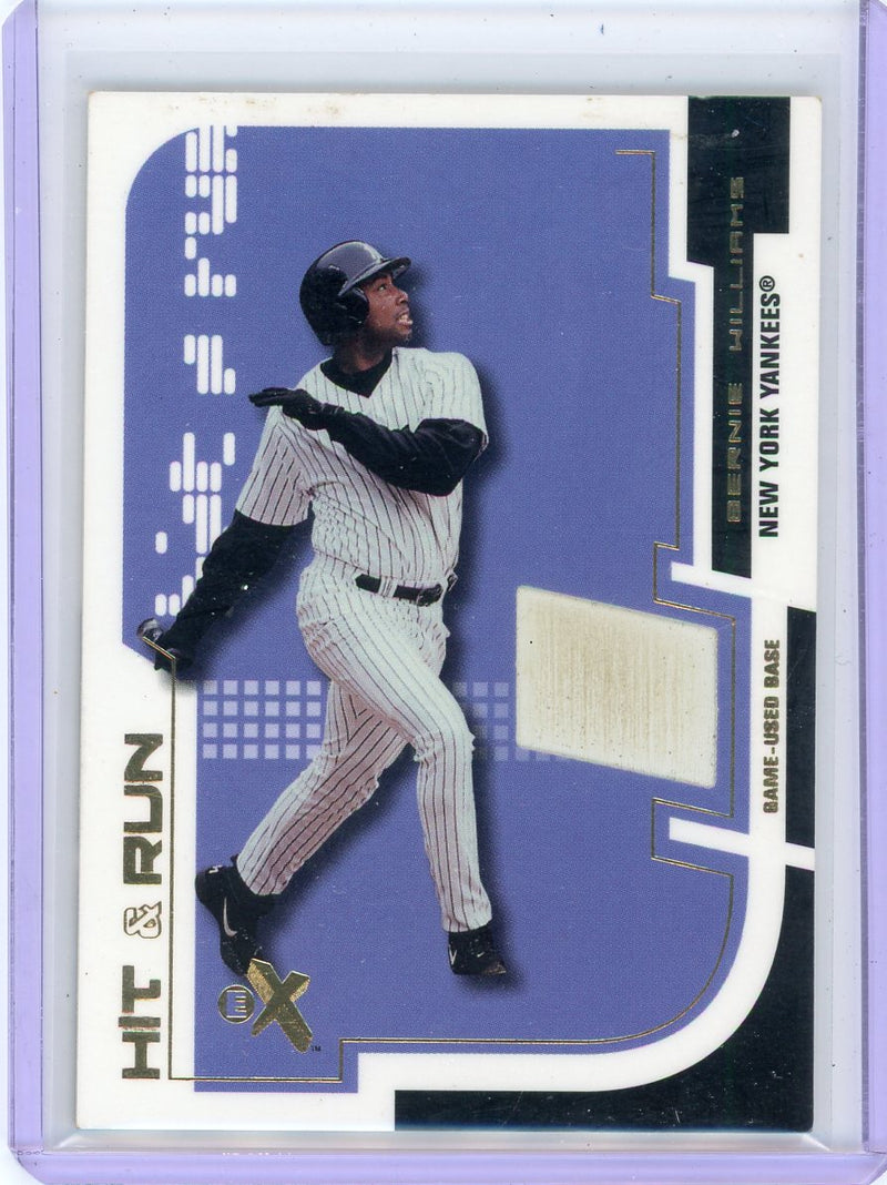 Bernie WIlliams 2002 Skybox EX Hit & Run Game Used Base Relic