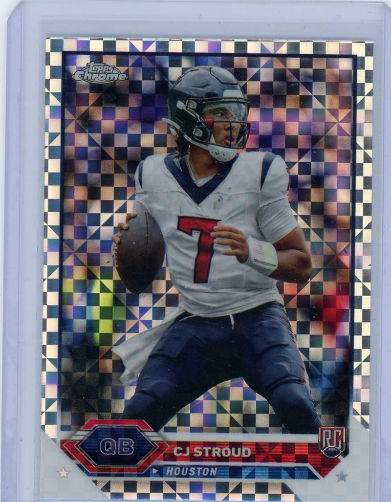 CJ Stroud 2024 Topps Composite Football Topps Chrome Xfractor Rookie