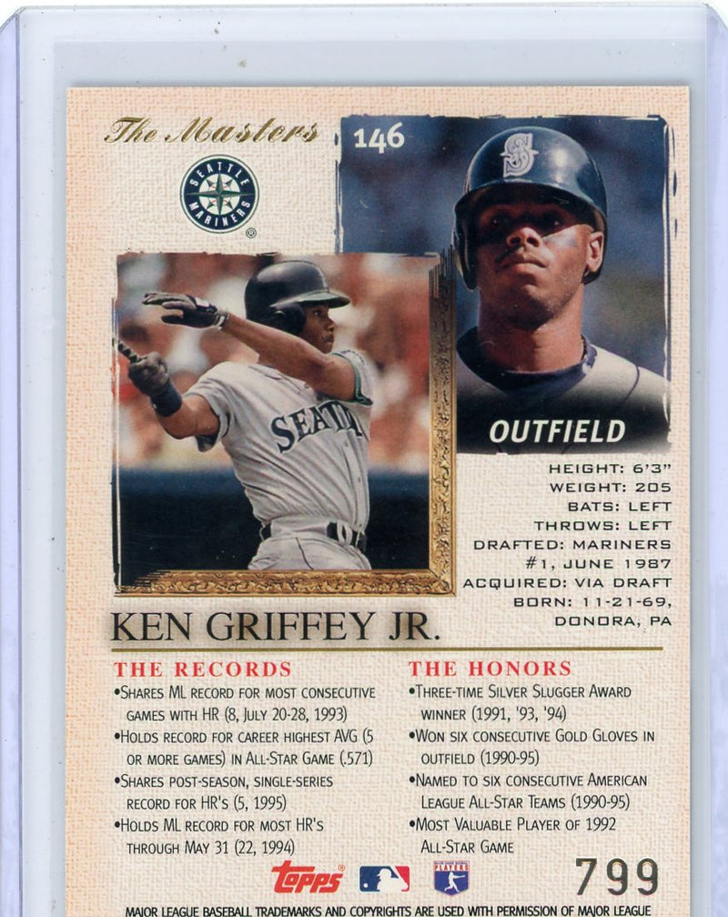 Ken Griffey Jr. 1996 Topps Gallery The Masters Players Private Issue 