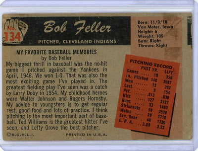 Bob Feller 1955 Bowman #134