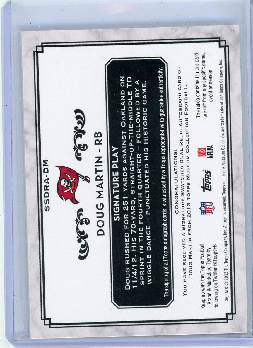 Doug Martin 2013 Topps Museum Collection Dual Patch Autograph #'d 60/80