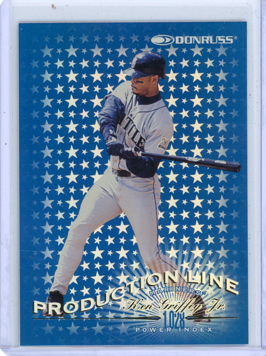 Ken Griffey Jr. 1997 Donruss Production Line Blue #'d 0988/1028