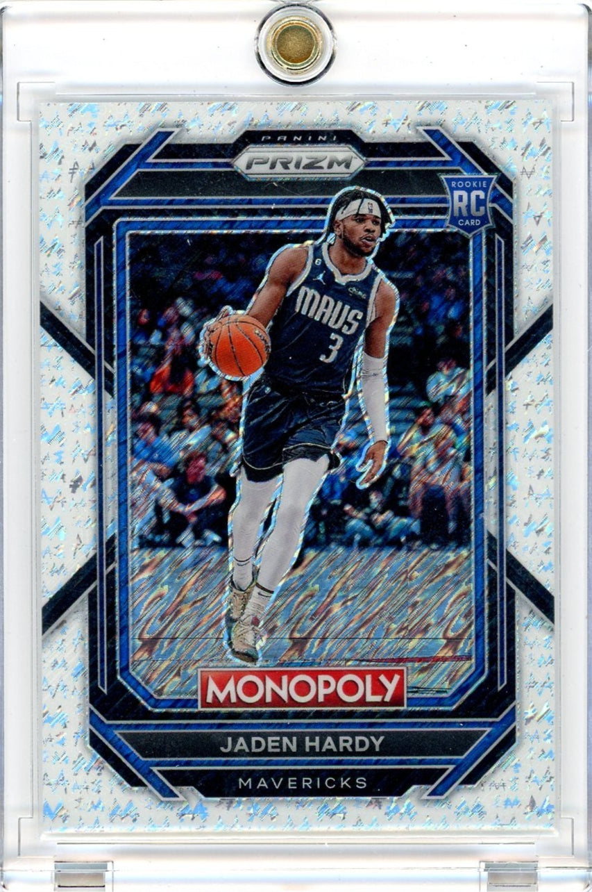 Jaden Hardy 2022 Panini Prizm Monopoly White Money Shimmer Rookie #'d 1/1
