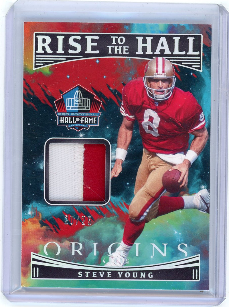 Steve Young 2022 Panini Origins Rise to the Hall jersey relic 