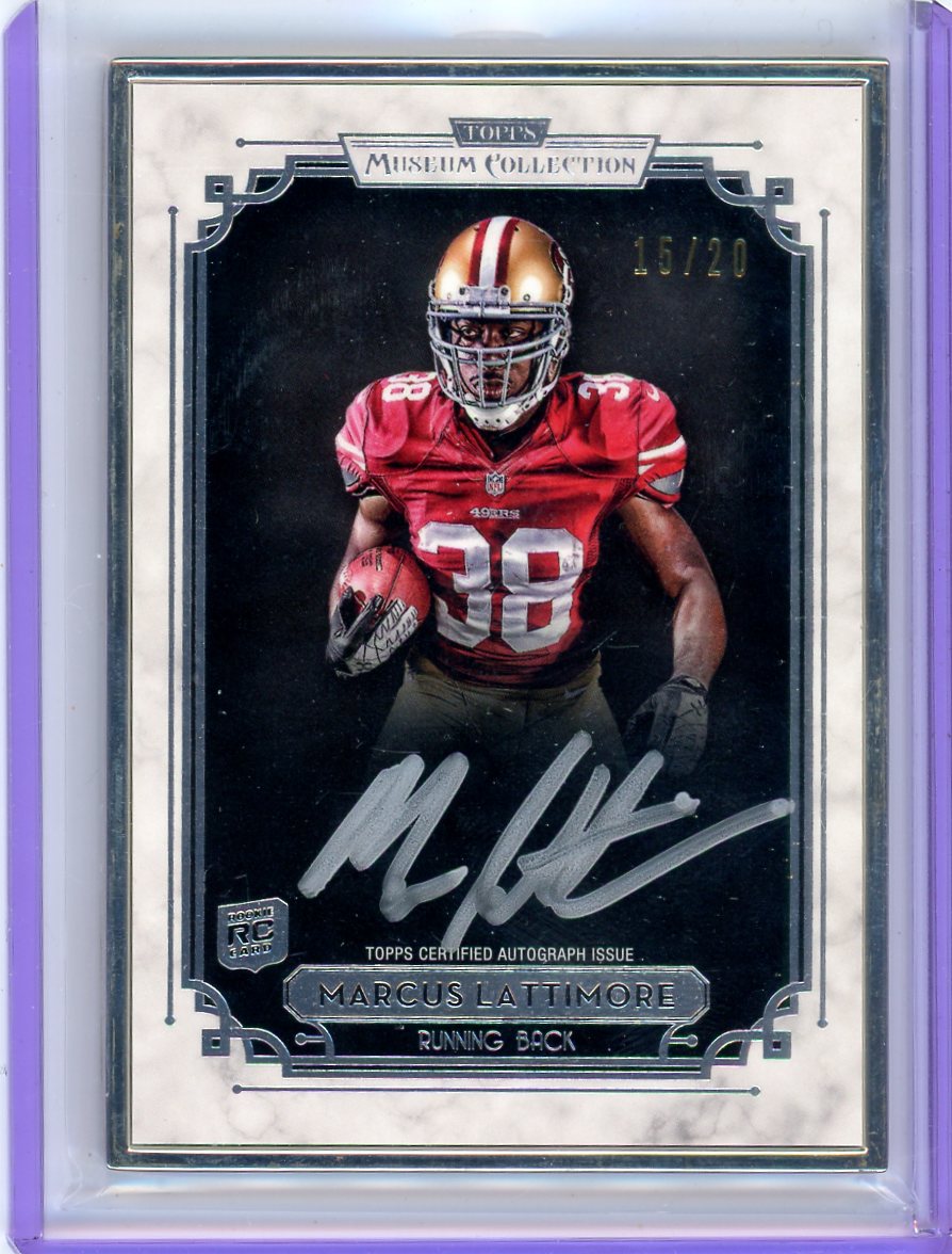 Marcus Lattimore 2013 Topps Museum Collection Rookie Autograph Silver Frame #'d 15/20