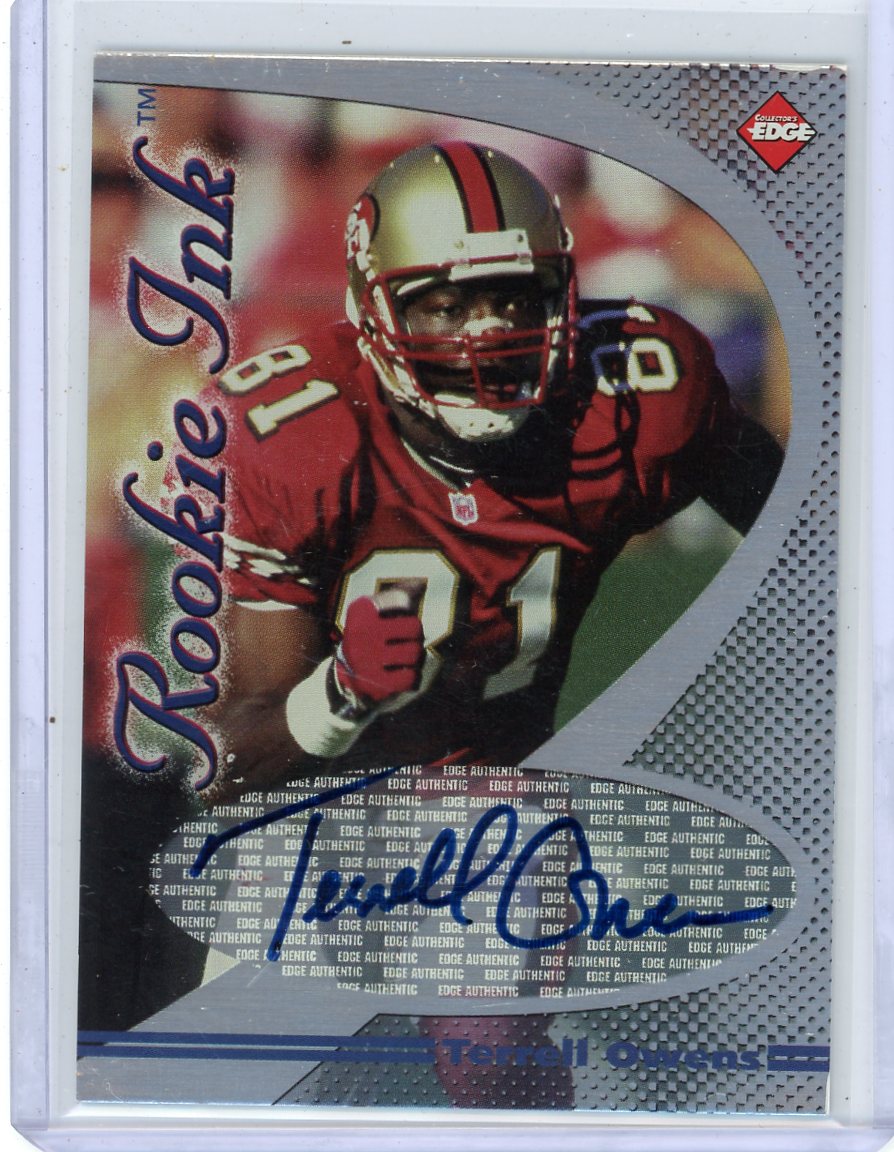 Terrell Owens 1998 Collector's Edge Rookie Ink Auto