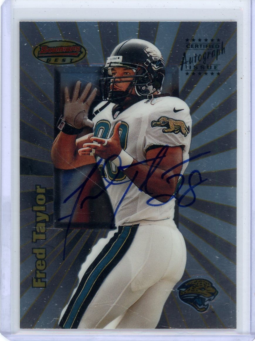 Fred Taylor 1998 Bowman's Best Autograph Rookie Card
