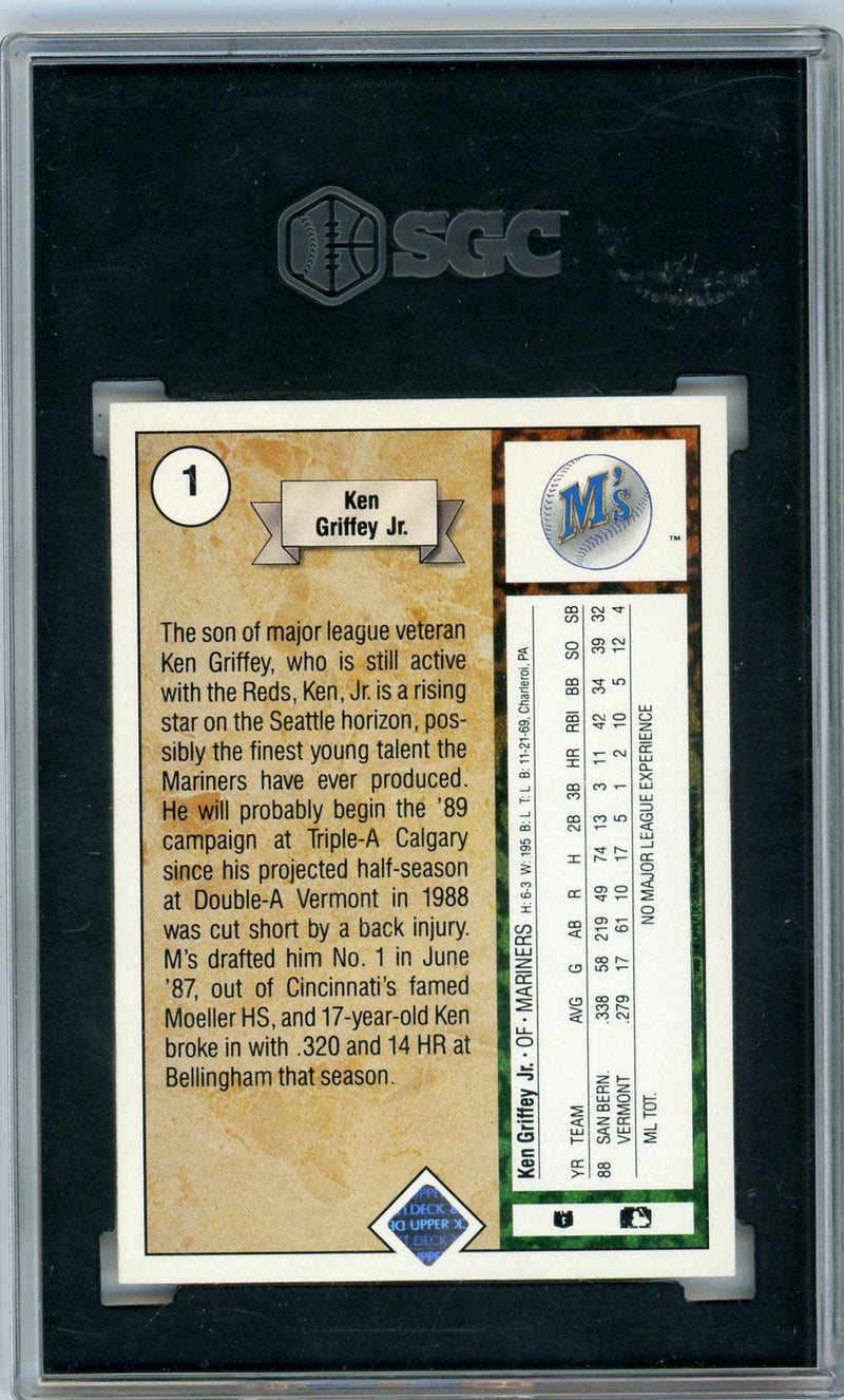 Ken Griffey Jr. 1989 Upper Deck Star Rookie SGC 7.5