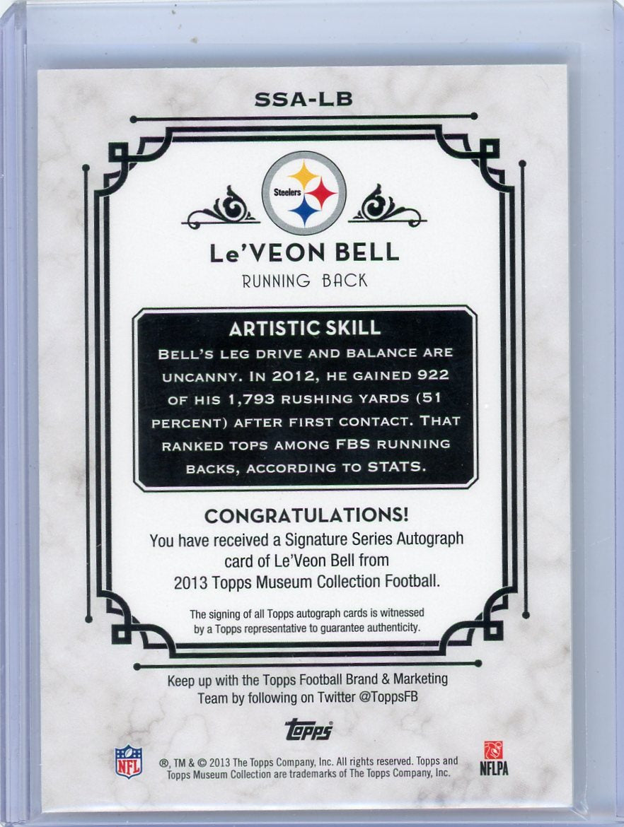 Le'Veon Bell 2013 Topps Museum Collection Rookie Autograph #'d 25/55
