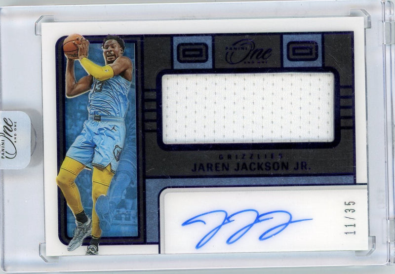 Jaren Jackson Jr. 2022 Panini One Jumbo Jersey Autograph Purple 