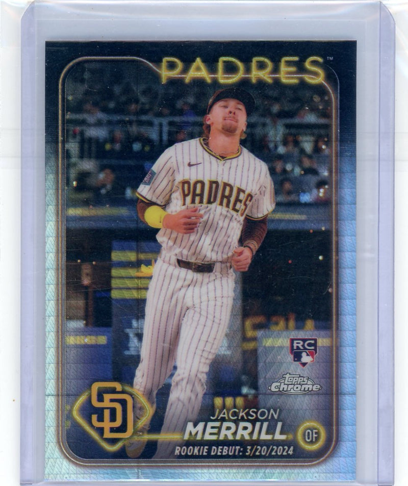 Jackson Merrill 2024 Topps Chrome Update Debut prism refractor