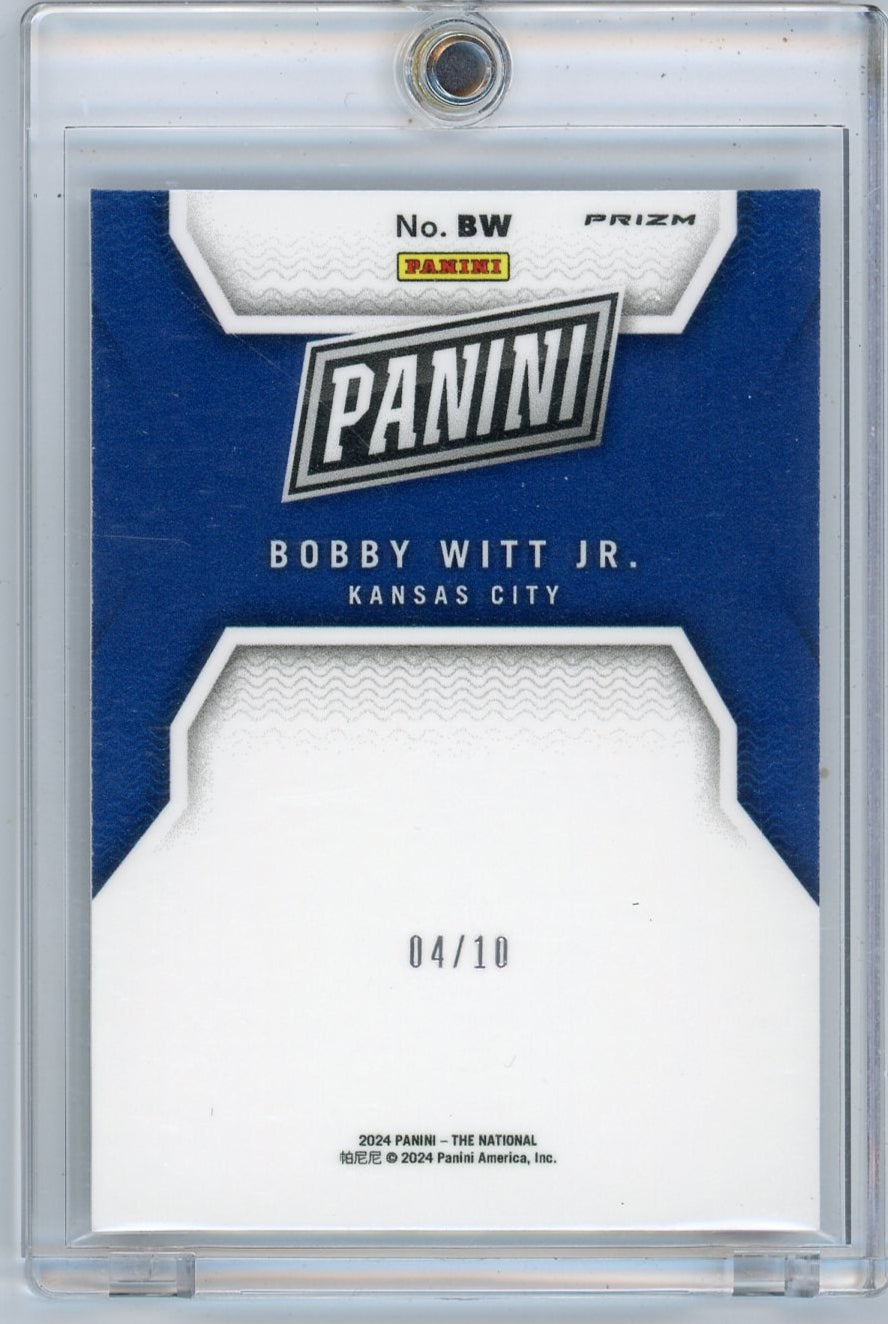 Bobby Witt Jr. 2024 Panini The National Splash Of Color SIlver Vinyl #'d 04/10