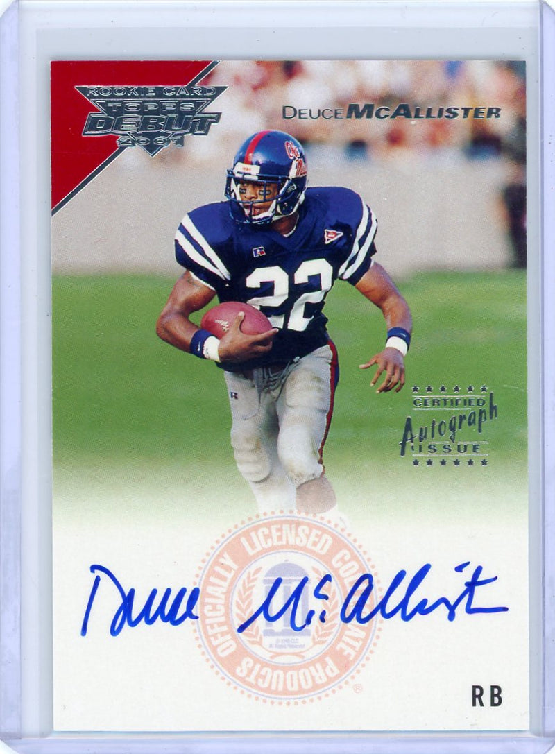 Deuce McAllister 2001 Topps Debut Rookie Auto 