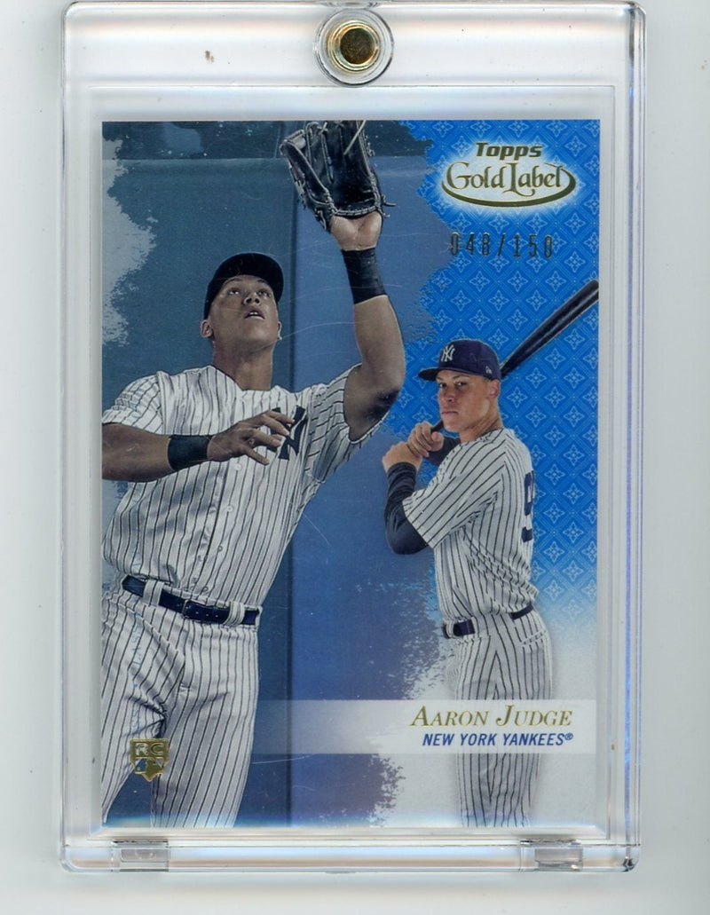 Aaron Judge 2017 Topps Gold Label rookie card blue 