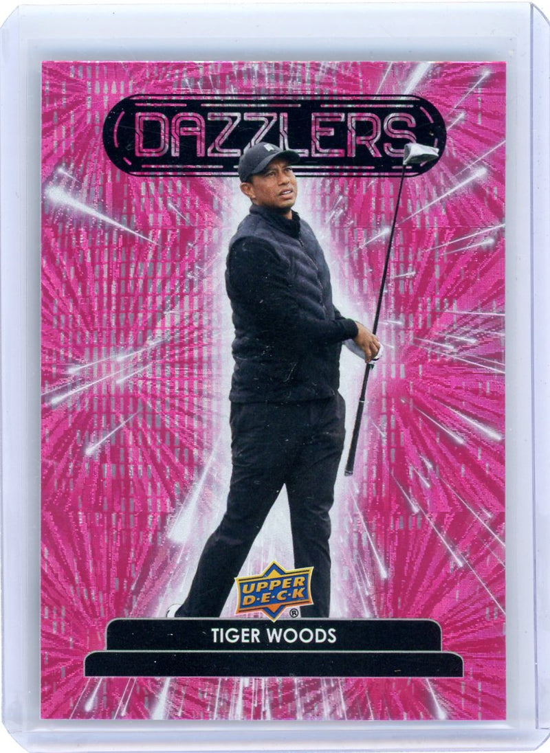 Tiger Woods Upper Deck Golf Dazzlers pink holo