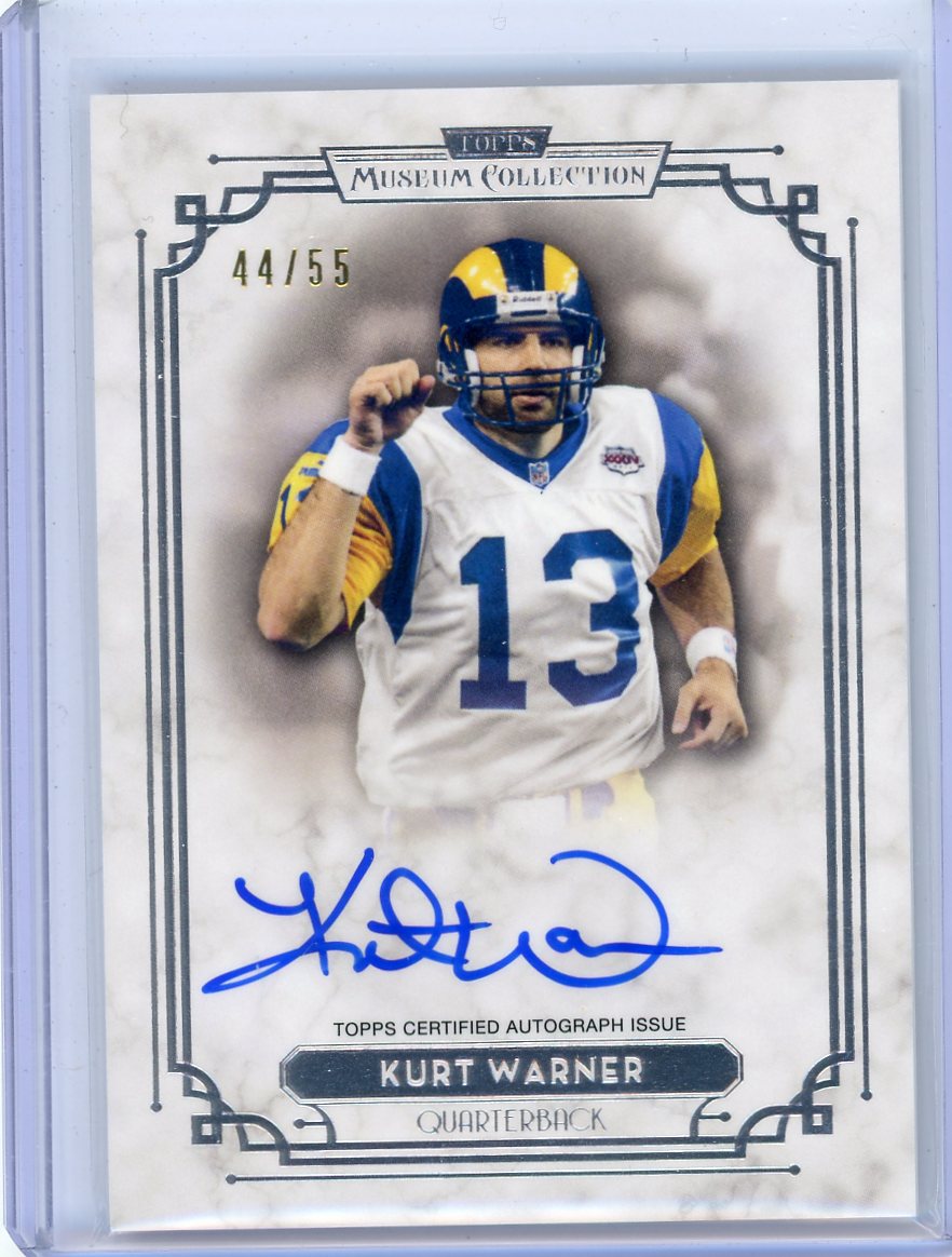 Kurt Warner 2013 Topps Museum Collection Autograph #'d 44/55