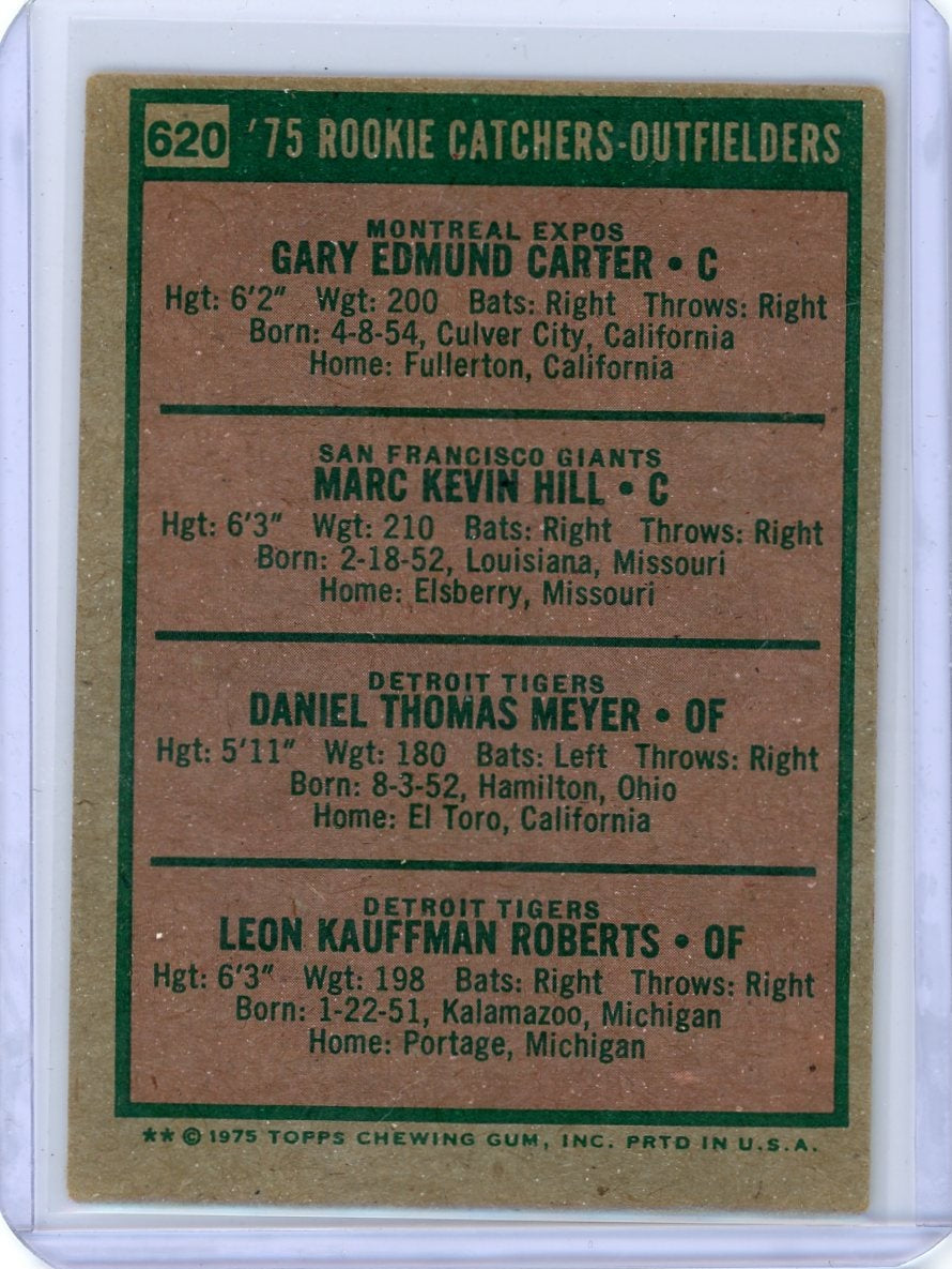 Gary Carter 1975 Topps Rookie Catchers-Outfielders #620