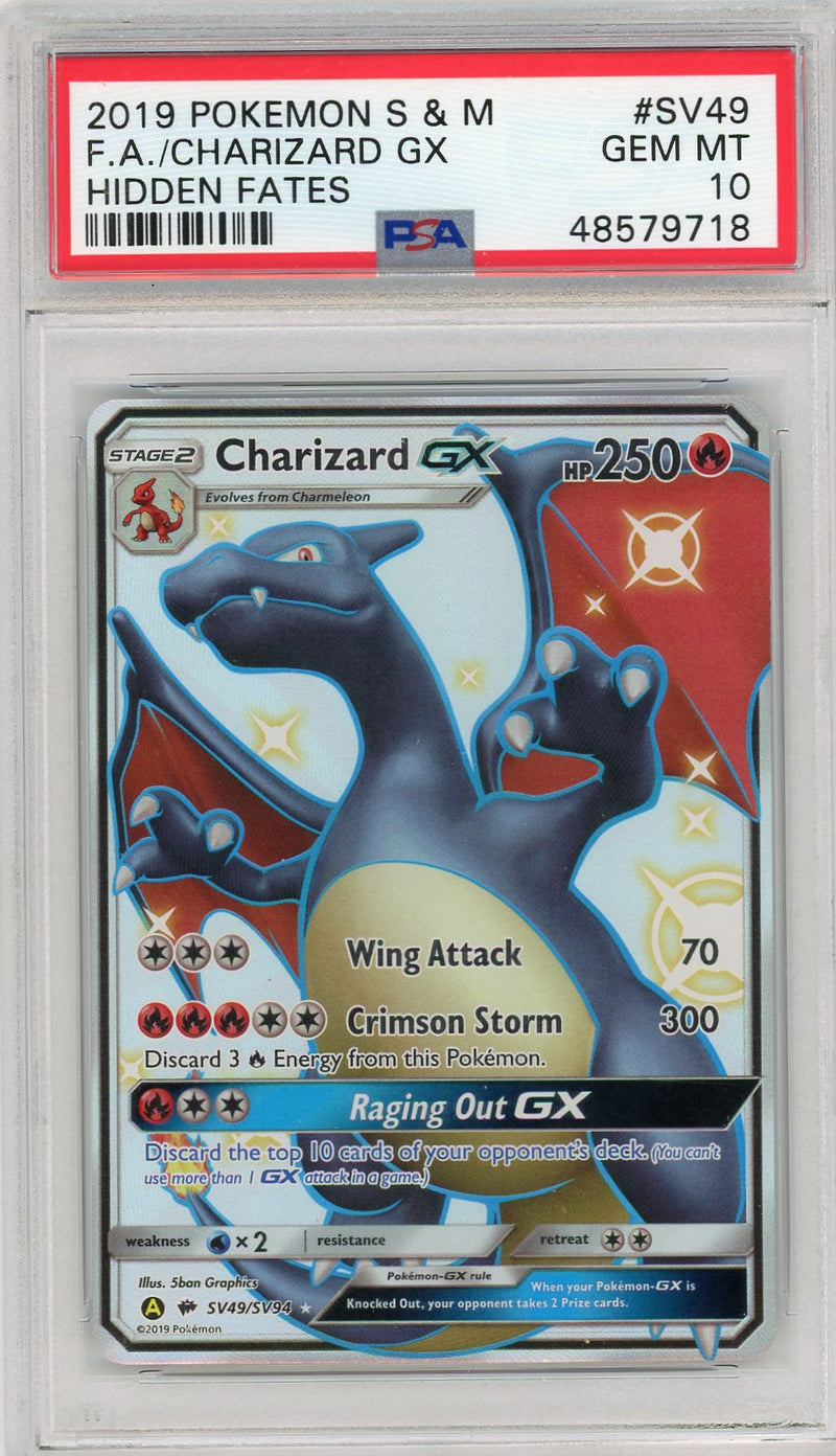 Charizard GX Pokémon Hidden Fates Full Art Shiny 