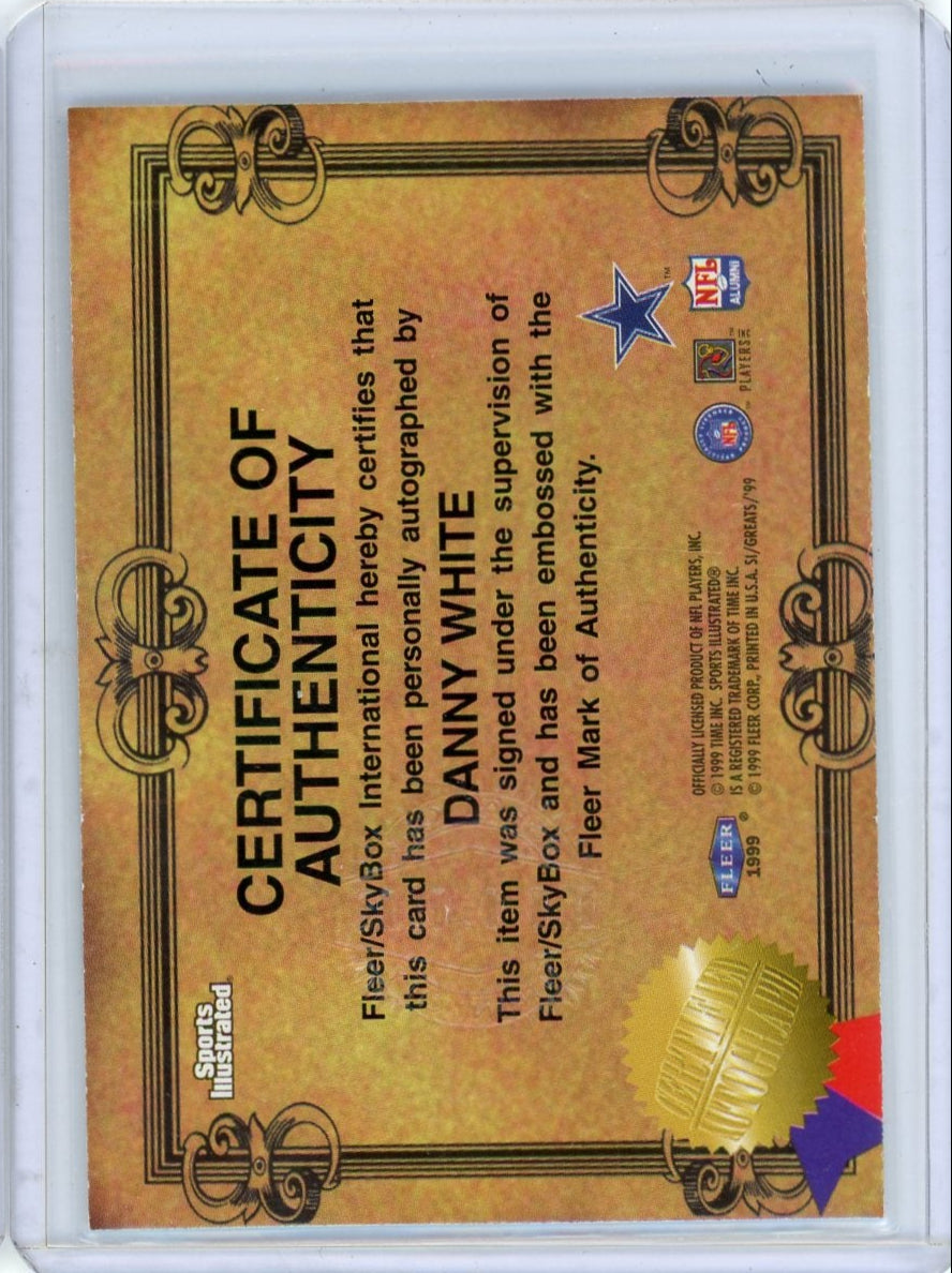 Danny White 1999 Fleer Sports Illustrated Autograph Collection Auto