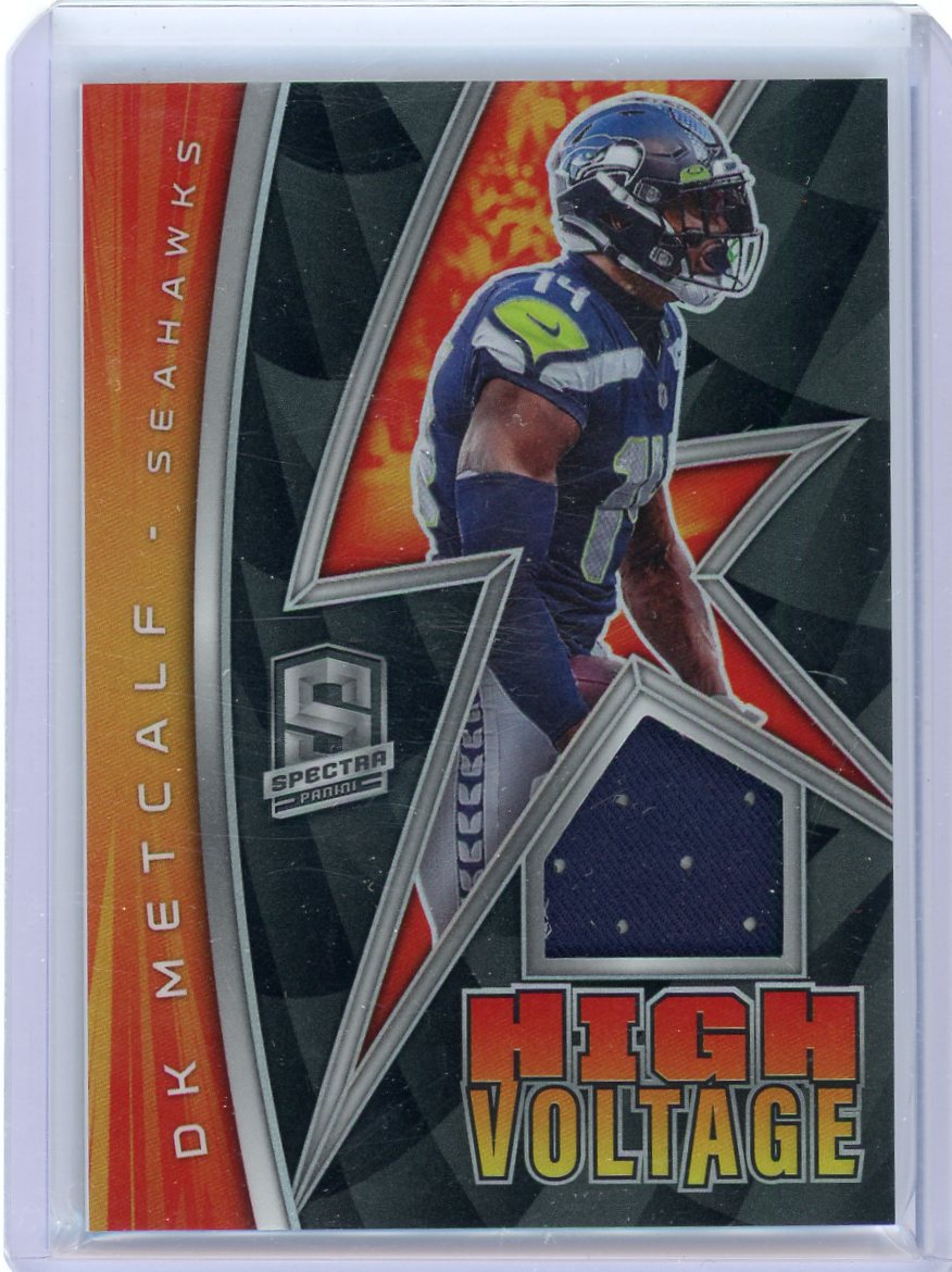 DK Metcalf 2022 Panini Spectra High Voltage relic #'d 50/99