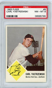 Carl Yastrzemski 1963 Fleer #8 PSA 8