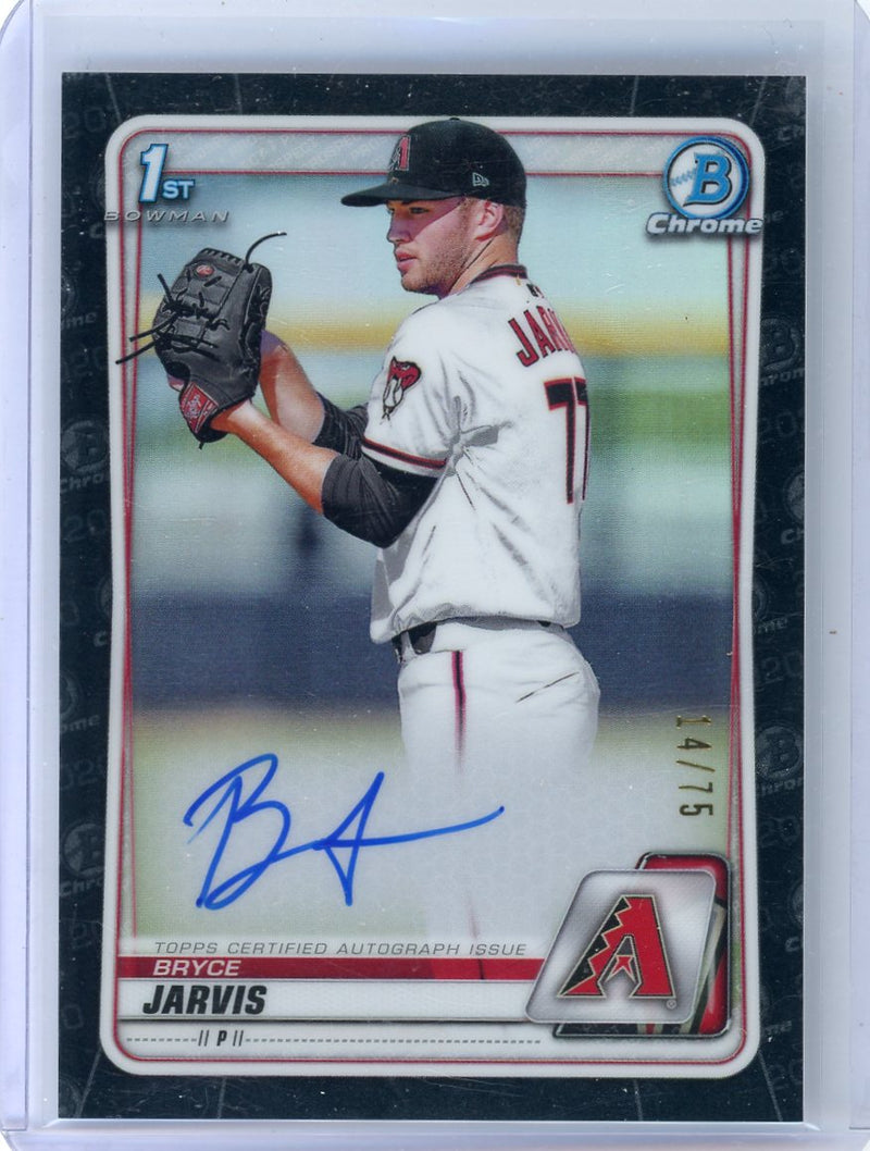 Bryce Jarvis 2020 1st Bowman Chrome autograph black refractor 