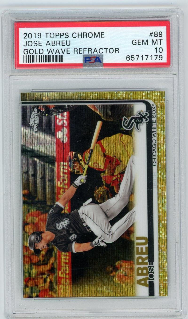 Jose Abreu 2019 Topps Chrome Gold Wave Refractor 