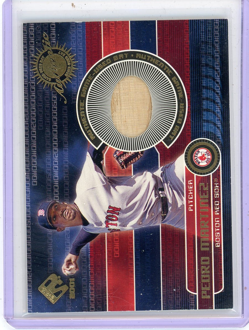 Pedro Martinez 2001 Private Stock Authentic Game Used Bat Relic